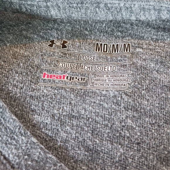 Under Armour Loose Gray Wisconsin Badgers Tee Shirt Men’s Size Medium - Picture 3 of 9